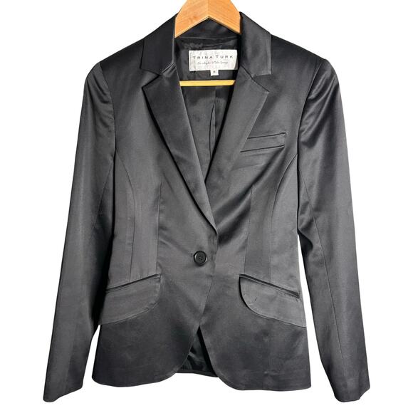 Trina Turk Jackets & Blazers - Trina Turk Twill Blazer Jacket Black Size 4